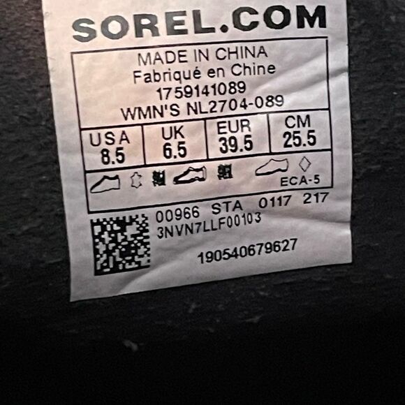 Sorel Lea Wedge Boots Joan of Arctic Chelsea Taupe Grey Tan and Black 8.5 - Picture 10 of 15